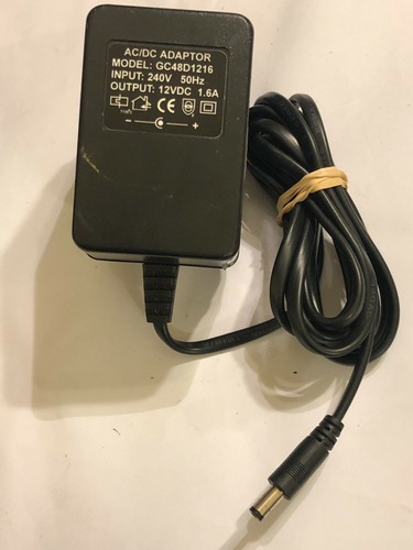 12v pin uk plug - 1.6a,